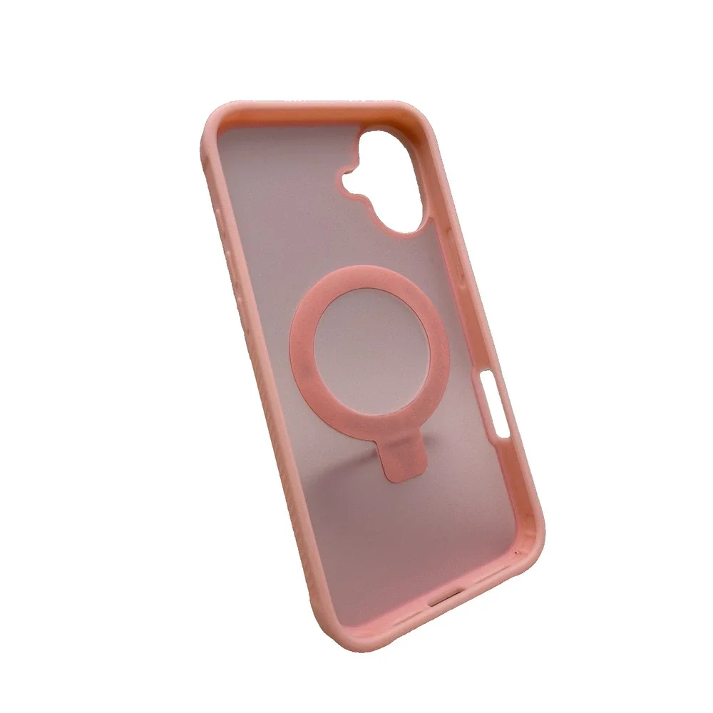 Ultra-Magnetic Stand Case For iPhone 16 Plus Pink, Military Drop Protection READ